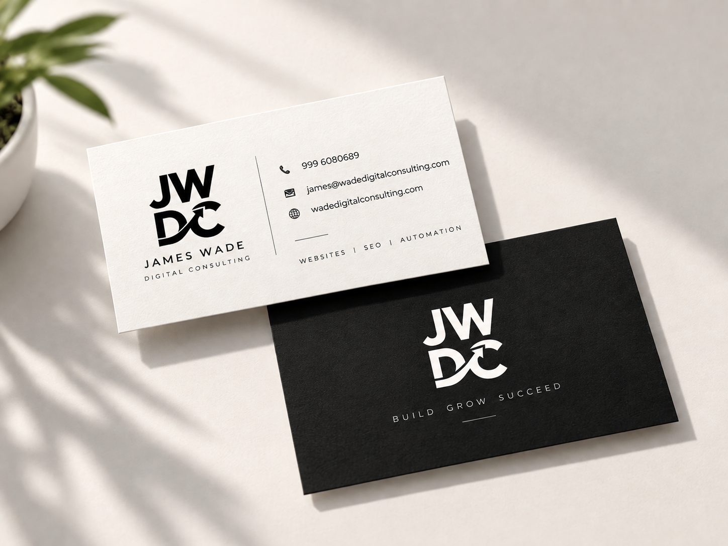 Custom business card design mockup