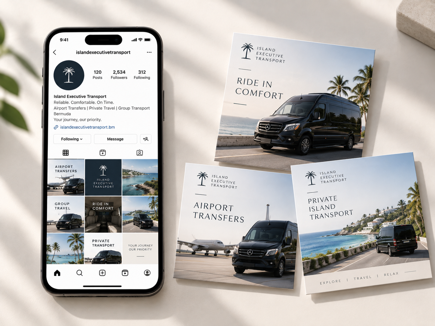 Branded social media graphics mockup